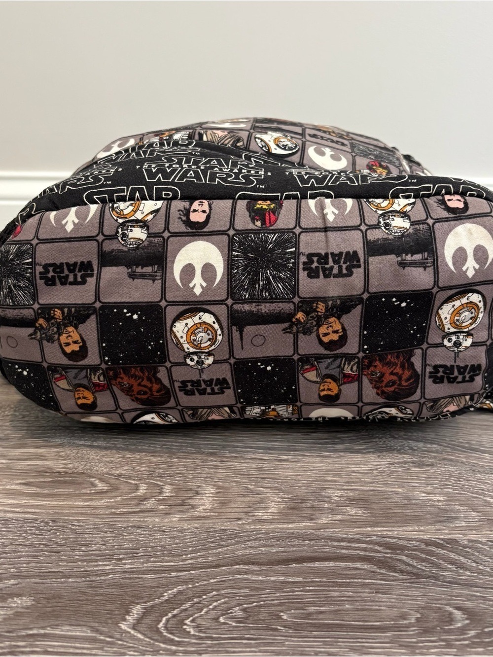 Star Wars The Force Awakens Comic Panel Backpack Rey Finn BB-8 Chewbacca - Picture 3 of 9